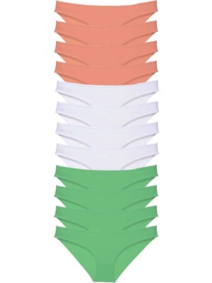 12 Adet Süper Eko Set Likralı Kadın Slip Külot 510