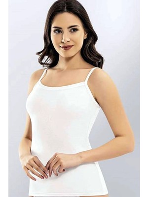 Kota Bayan Ip Askılı Beyaz Atlet 6091