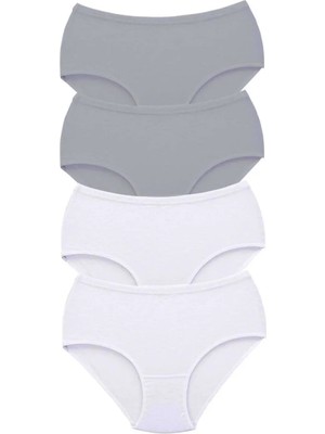 4 Adet Tutku Kadın Yüksek Bel Bato Kalın Lastik Külot S10