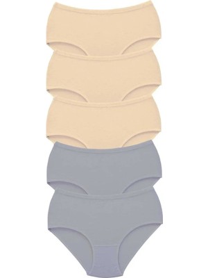 5 Adet Tutku Kadın Yüksek Bel Bato Kalın Lastik Külot S9