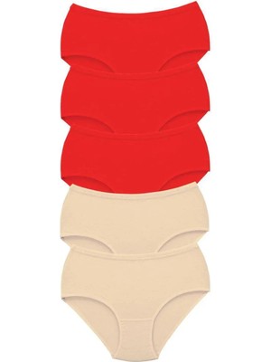 5 Adet Tutku Kadın Yüksek Bel Bato Kalın Lastik Külot S6