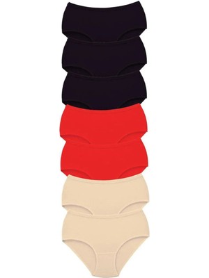 7 Adet Tutku Kadın Yüksek Bel Bato Kalın Lastik Külot S11