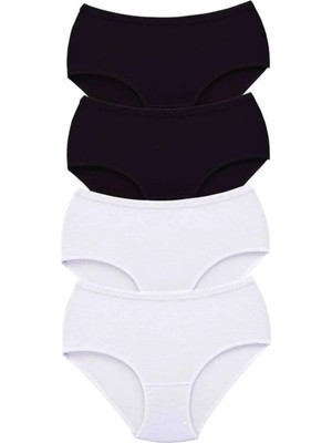 4 Adet Tutku Kadın Yüksek Bel Bato Kalın Lastik Külot S4