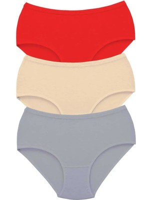 3 Adet Tutku Kadın Yüksek Bel Bato Kalın Lastik Külot S7