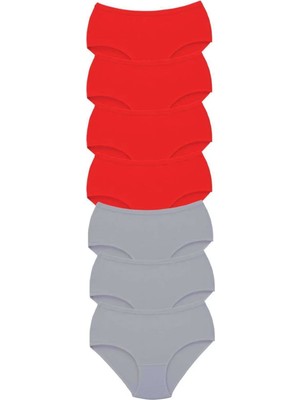 7 Adet Tutku Kadın Yüksek Bel Bato Kalın Lastik Külot S6