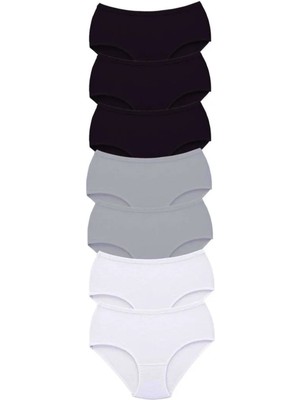 7 Adet Tutku Kadın Yüksek Bel Bato Kalın Lastik Külot S16