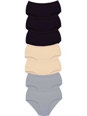 7 Adet Tutku Kadın Yüksek Bel Bato Kalın Lastik Külot S14