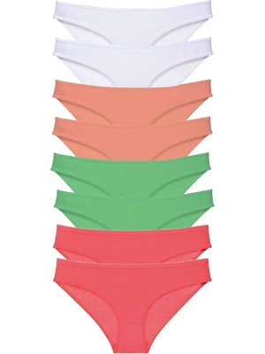 8 Adet Süper Eko Set Likralı Kadın Slip Külot 527