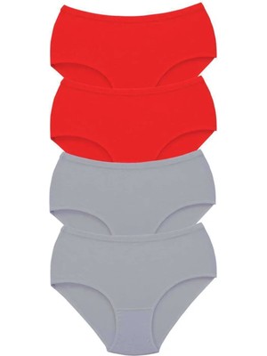 4 Adet Tutku Kadın Yüksek Bel Bato Kalın Lastik Külot S6