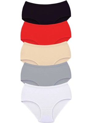5 Adet Tutku Kadın Yüksek Bel Bato Kalın Lastik Külot S1