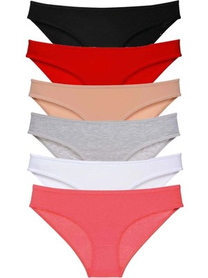 6 Adet Süper Eko Set Likralı Kadın Slip Külot Renk 3