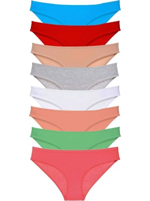 8 Adet Süper Eko Set Likralı Kadın Slip Külot Set 8