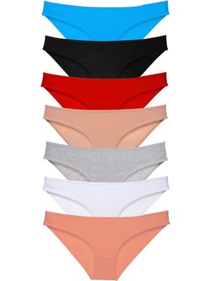 7 Adet Süper Eko Set Likralı Kadın Slip Külot Set 1