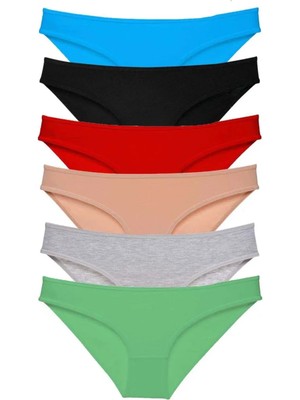 6 Adet Süper Eko Set Likralı Kadın Slip Külot Renk 2