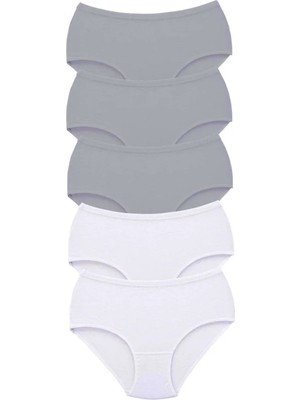 5 Adet Tutku Kadın Yüksek Bel Bato Kalın Lastik Külot S11