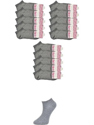 Gri Kadın Bilek Çorap 15 Çift