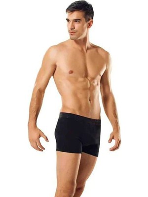 3 Adet Tutku Likralı Erkek Siyah Boxer 0114