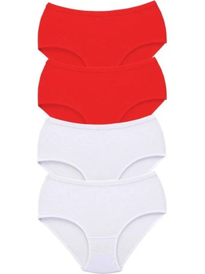 4 Adet Tutku Kadın Yüksek Bel Bato Kalın Lastik Külot S7