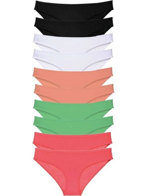 10 Adet Süper Eko Set Likralı Kadın Slip Külot 504