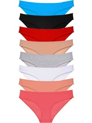 8 Adet Süper Eko Set Likralı Kadın Slip Külot Set 2