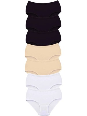 7 Adet Tutku Kadın Yüksek Bel Bato Kalın Lastik Külot S15