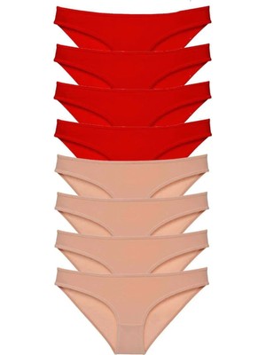 8 Adet Süper Eko Set Likralı Kadın Slip Külot