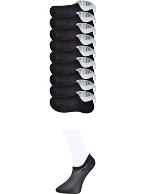 Siyah Erkek Görünmez Çorap 9 Çift