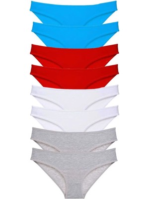 8 Adet Süper Eko Set Likralı Kadın Slip Külot 530