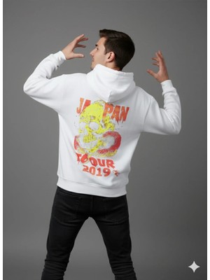 Lenithra Japan Tour Sırt Baskılı Unisex Oversize Hoodie