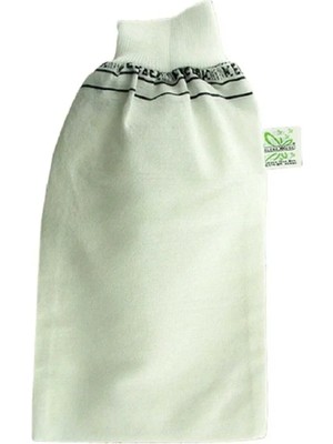 Ematcrt Beyaz Banyo Hamam Kesesi Lastikli 25X17 cm Orta Kalınlıkta Cilt Temizliği İçin Etkili Kullanım