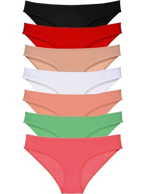 7 Adet Süper Eko Set Likralı Kadın Slip Külot Set 5