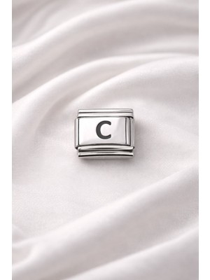 Twin Store Nomination Uyumlu C Harfi Charm – Çelik Harfli Bileklik Aksesuarı ,kişiye Özel Modüler Takı