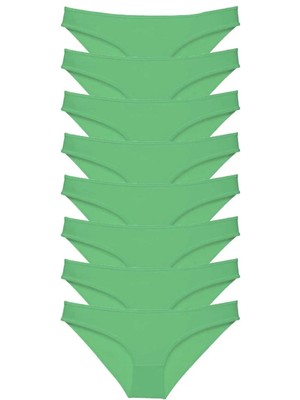 8 Adet Süper Eko Set Likralı Kadın Slip Külot Yeşil