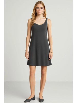 Cotenconcept A Kesim Pamuklu Kalın Askılı Atlet Elbise