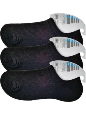 Siyah Erkek Görünmez Çorap 3 Çift