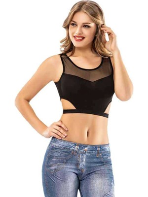 Kota 2 Adet Siyah Tül Modelli Büstiyer