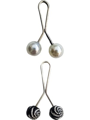 2 Adet Tesettür Eşarp ve Şal Klipsi Set 8