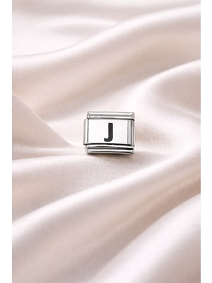Twin Store Nomination Uyumlu J Harf Charm | Çelik Bileklik Aksesuarı | Kişiye Özel Harf Modülü | &