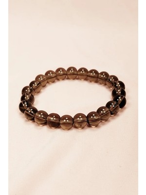 Dumanlı Kuvars Doğal Taş Bileklik Kutulu