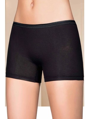 Likralı Kadın Boxer Siyah 2101B
