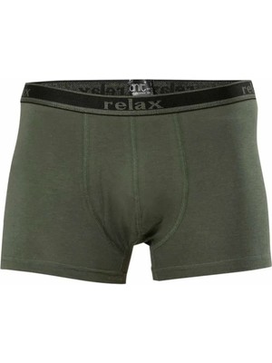 Relax Pamuklu Esnek Erkek Boxer Haki - 1268A