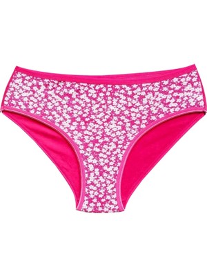 Pamuklu Geniş Kenarlı Likralı Desenli Bato Kadın Külot Desen 7