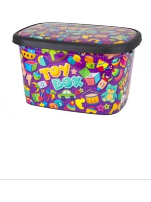 Dekorlu Oyuncak Kutusu Büyük 25 Lt. ROYALEKS-M11295