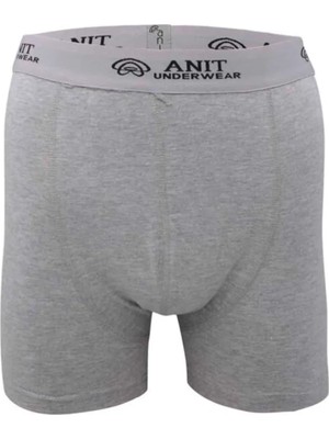 Kısa Paça Likralı Erkek Boxer Gri - 1115A