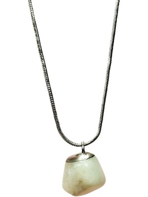 Aytaşı Doğal Taşı Zincirli El Yapımı Kolye Uç: 2 cm Zincir: 20 cm Kutulu