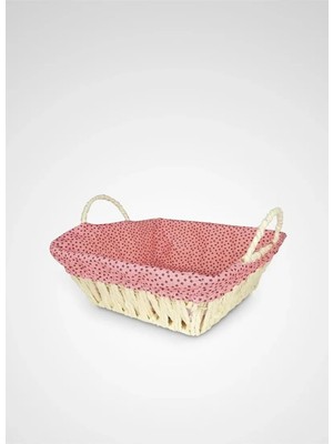 Hasırlı Bezli Ekmek Sepeti Dikdörtgen Renkli ROYALEKS-8822