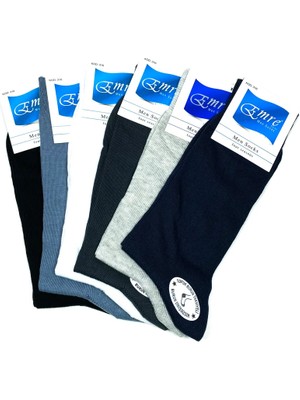 Penye Yazlık Erkek Çorap Burun Dikişsiz Takviyeli Topuk ve Burun 6 Çift