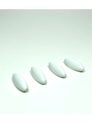 4 Adet Plastik Çengelli Eşarp ve Şal Iğnesi Beyaz 4 cm