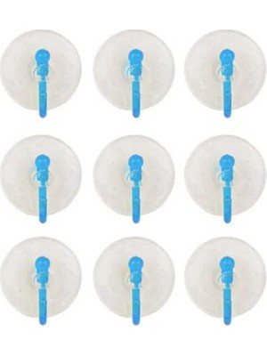 9'lu Eko Vantuz Askı Şeffaf 2,5 cm ROYALEKS-SF-855