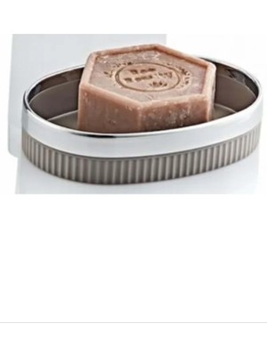 Mimoza Çizgili Krom Katı Sabunluk 1 Adet ROYALEKS-Y-876